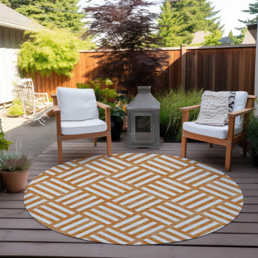 Chantille ACN620 Orange 8' x 8' Rug. Picture 7