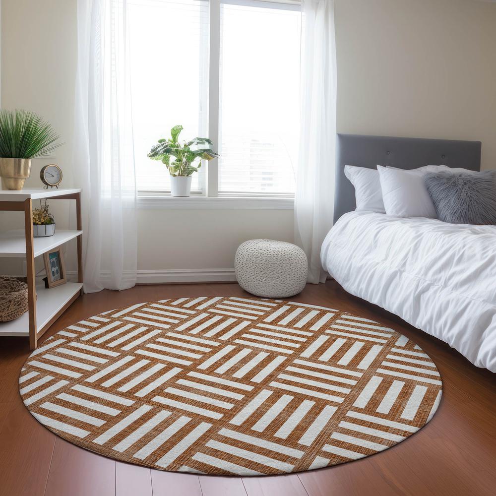Chantille ACN620 Orange 8' x 8' Rug. Picture 6