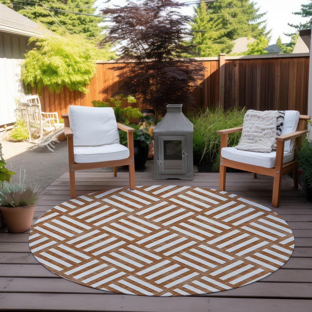 Chantille ACN620 Orange 8' x 8' Rug. Picture 7