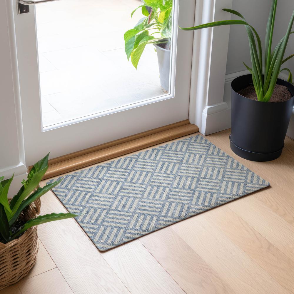 Chantille ACN620 Blue 1'8" x 2'6" Rug. Picture 6