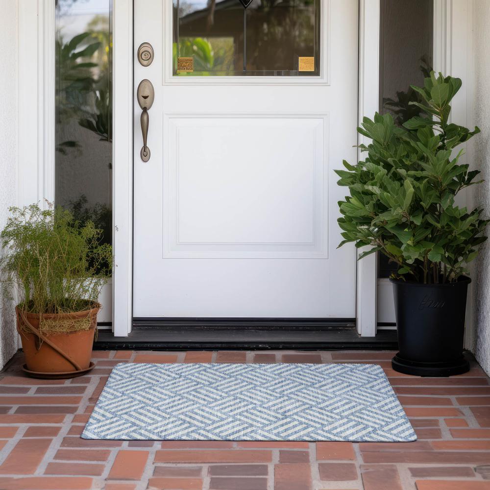 Chantille ACN620 Blue 1'8" x 2'6" Rug. Picture 7