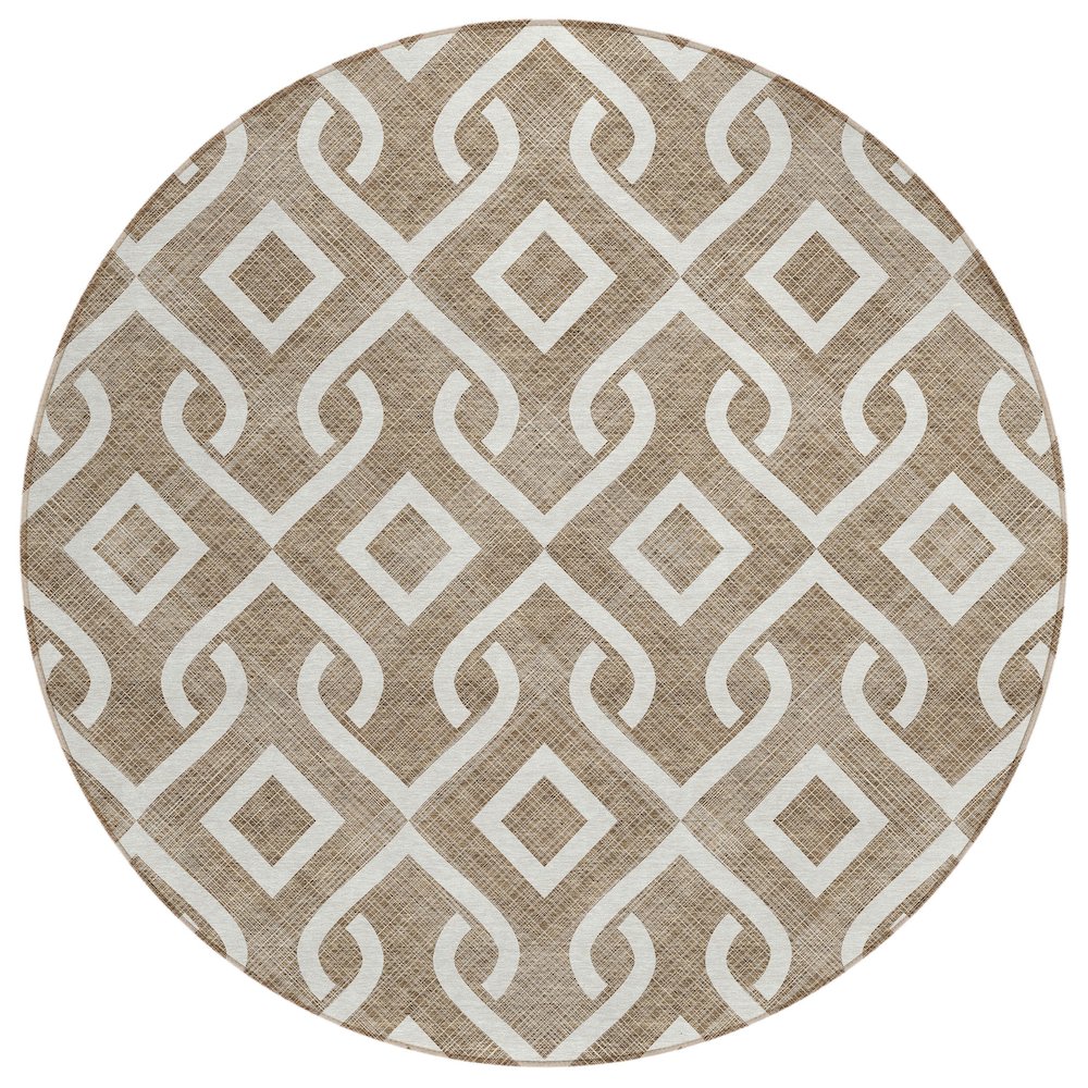 Chantille ACN621 Brown 8' x 8' Rug. Picture 1