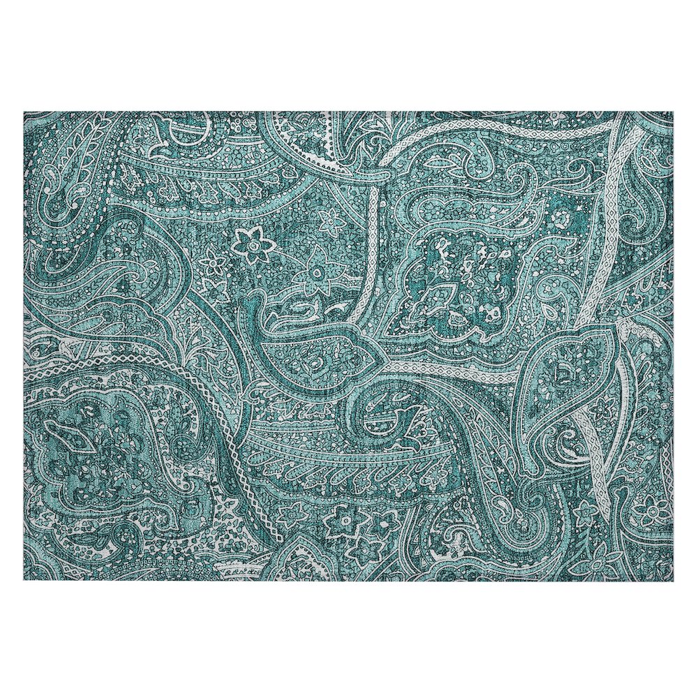 Chantille ACN623 Teal 1'8" x 2'6" Rug. Picture 1