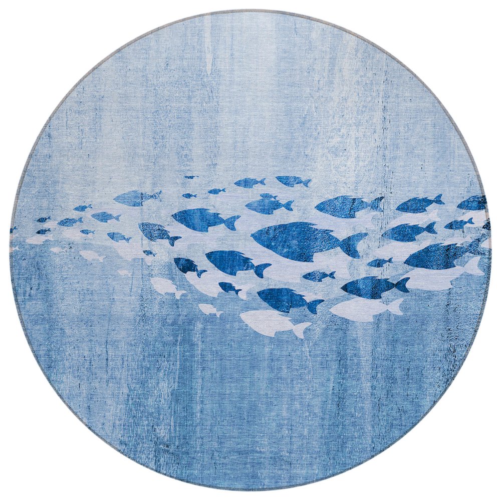 Chantille ACN627 Blue 8' x 8' Rug. Picture 1