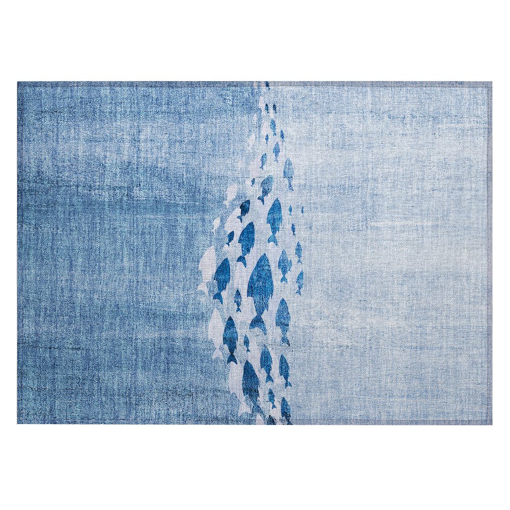 Chantille ACN627 Blue 1'8" x 2'6" Rug. Picture 1