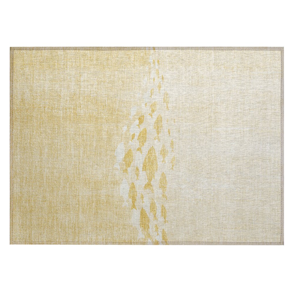 Chantille ACN627 Gold 1'8" x 2'6" Rug. Picture 1