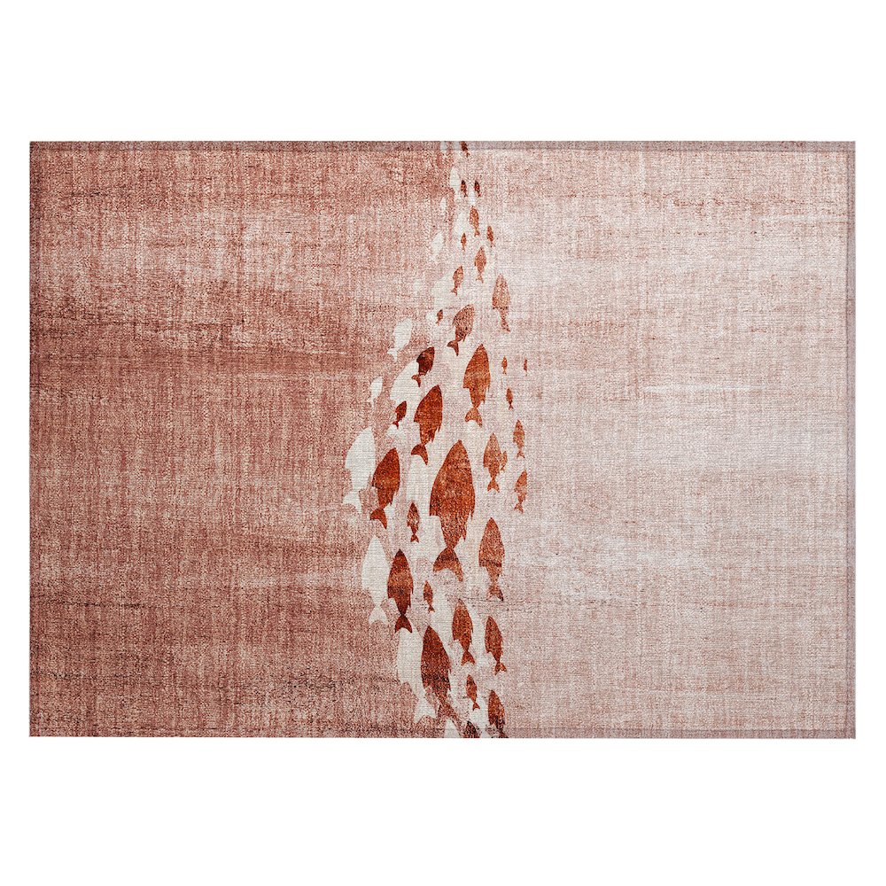 Chantille ACN627 Orange 1'8" x 2'6" Rug. Picture 1