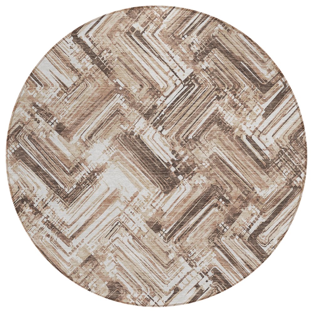 Chantille ACN630 Brown 8' x 8' Rug. Picture 1
