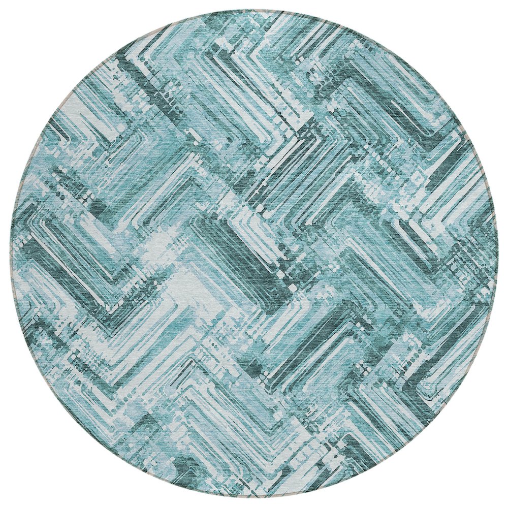Chantille ACN630 Teal 8' x 8' Rug. Picture 1