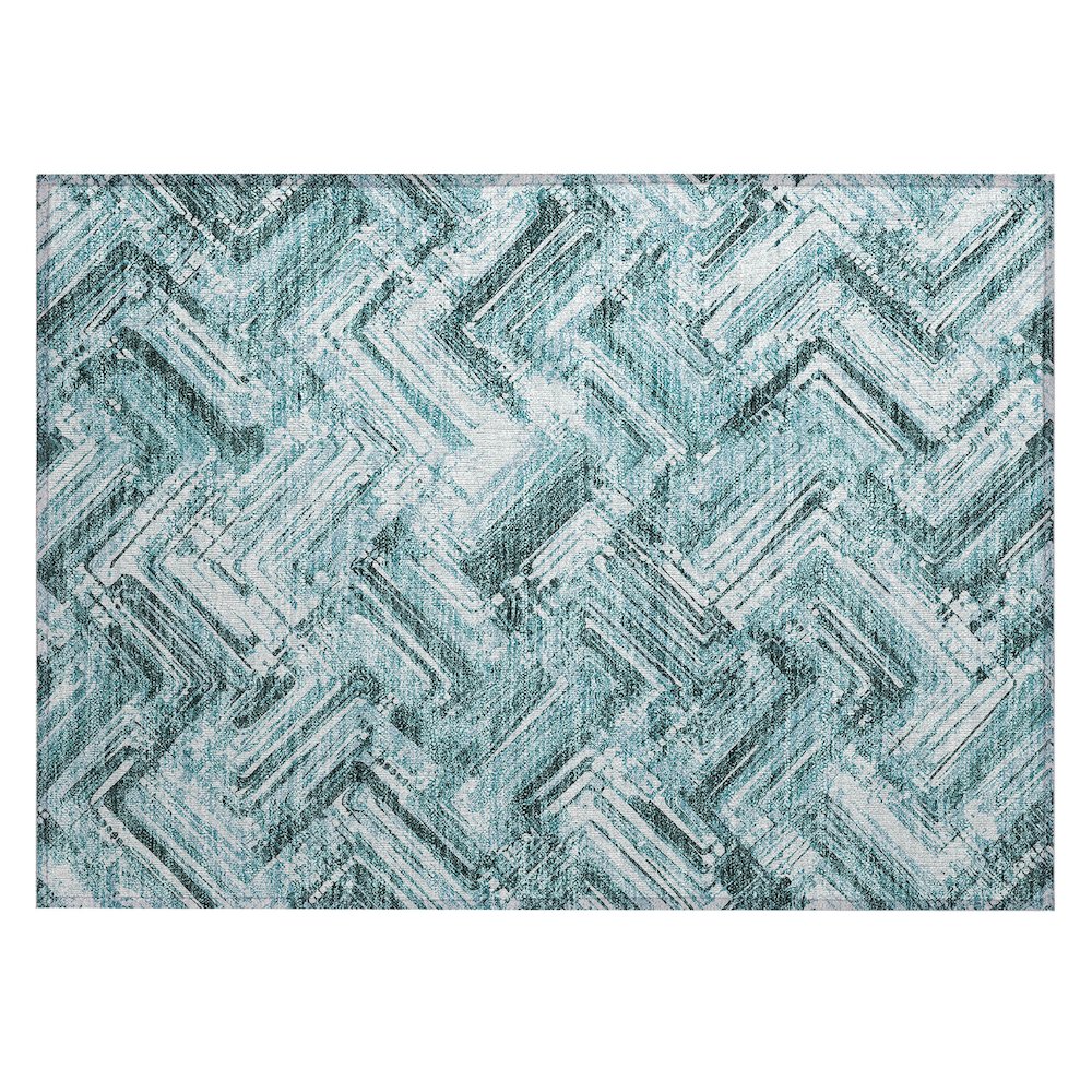 Chantille ACN630 Teal 1'8" x 2'6" Rug. Picture 1