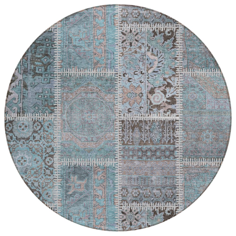 Chantille ACN635 Teal 8' x 8' Rug. Picture 1