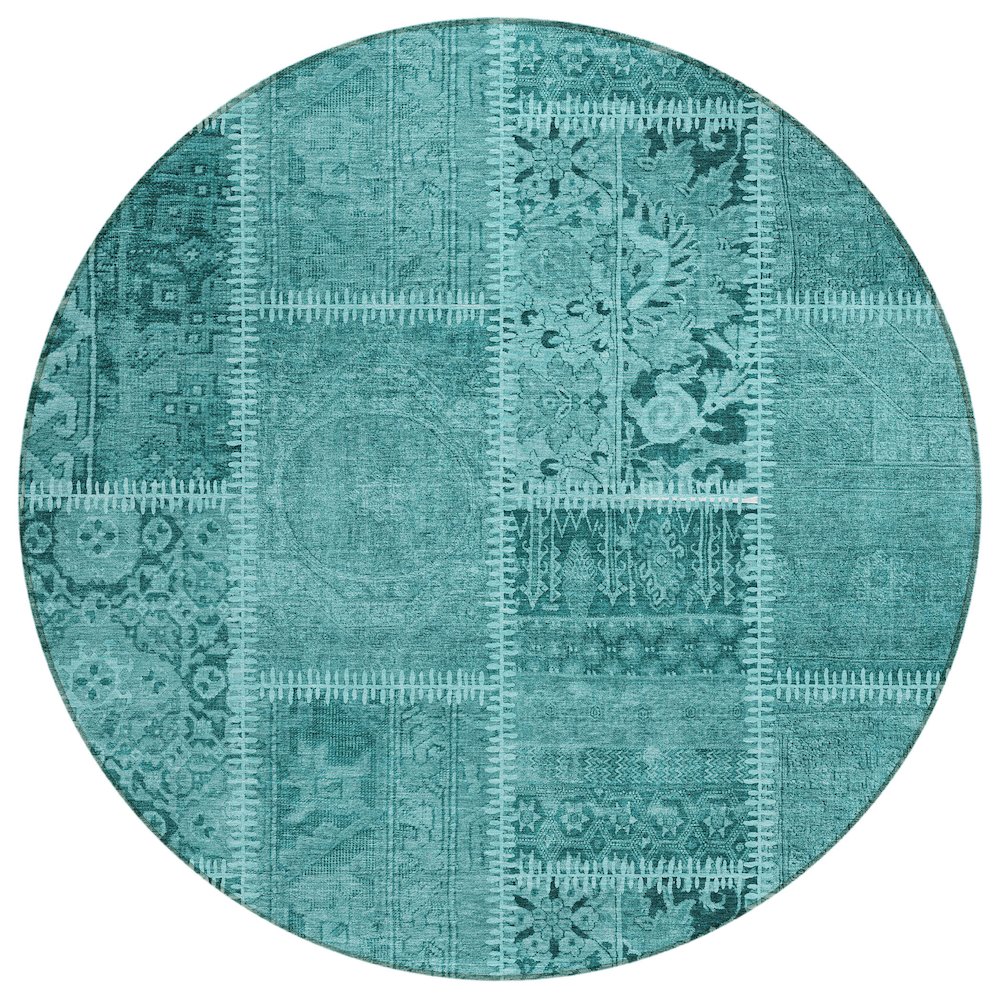 Chantille ACN635 Teal 8' x 8' Rug. Picture 1