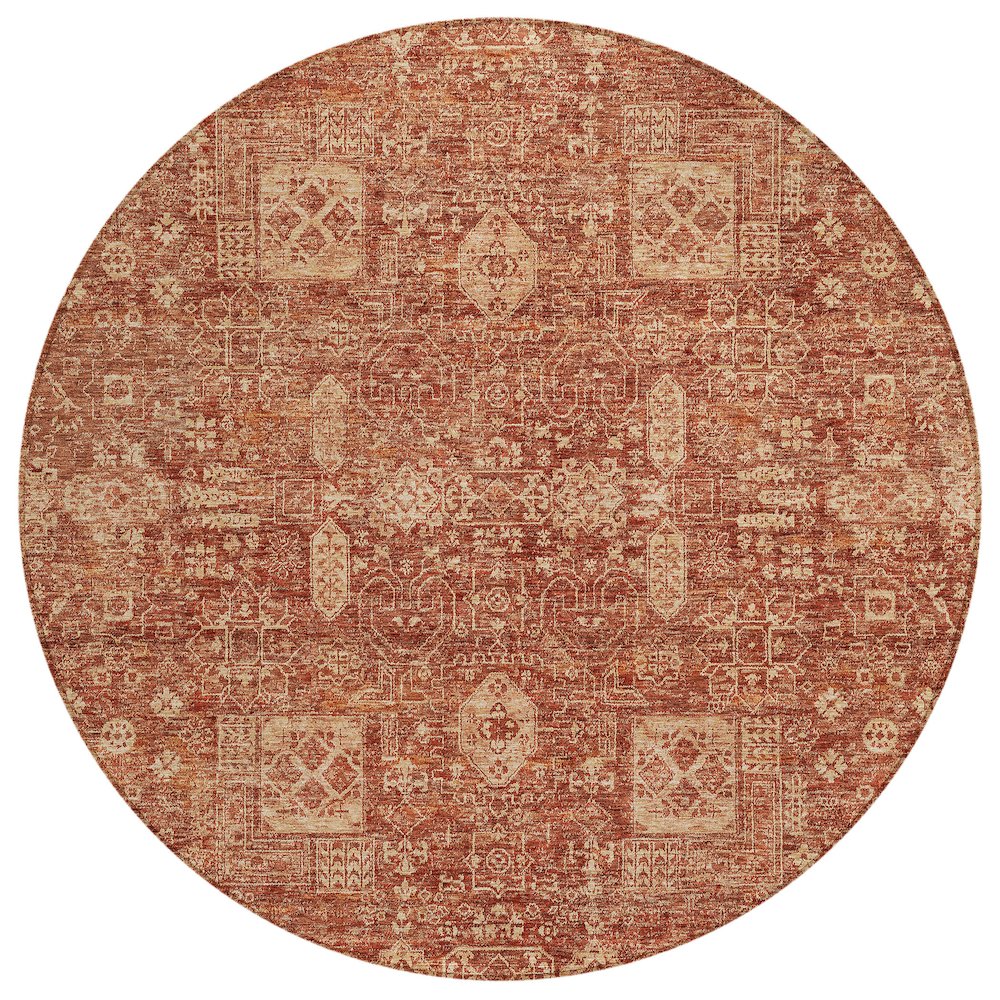 Chantille ACN637 Orange 8' x 8' Rug. Picture 1