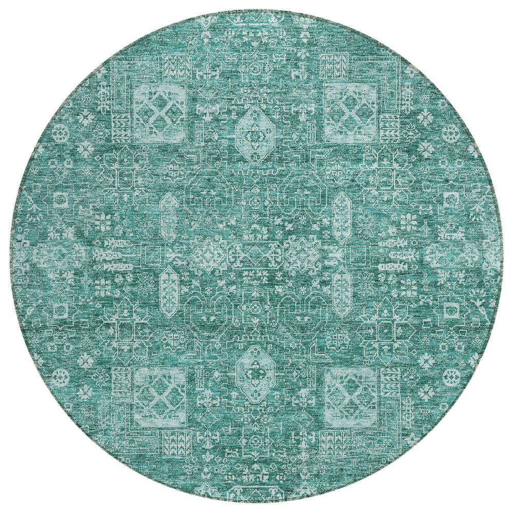 Chantille ACN637 Teal 8' x 8' Rug. Picture 1
