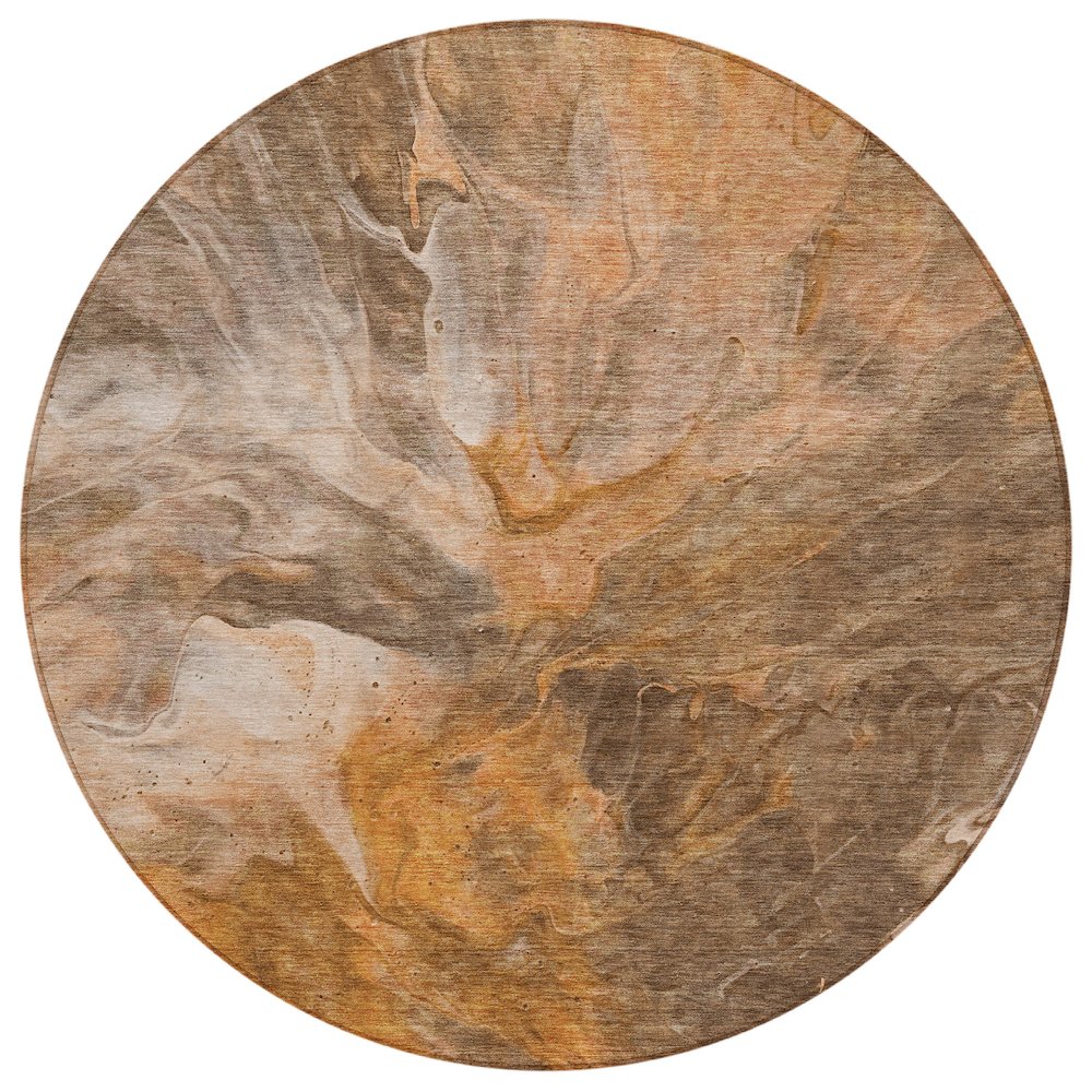 Chantille ACN641 Orange 8' x 8' Rug. Picture 1