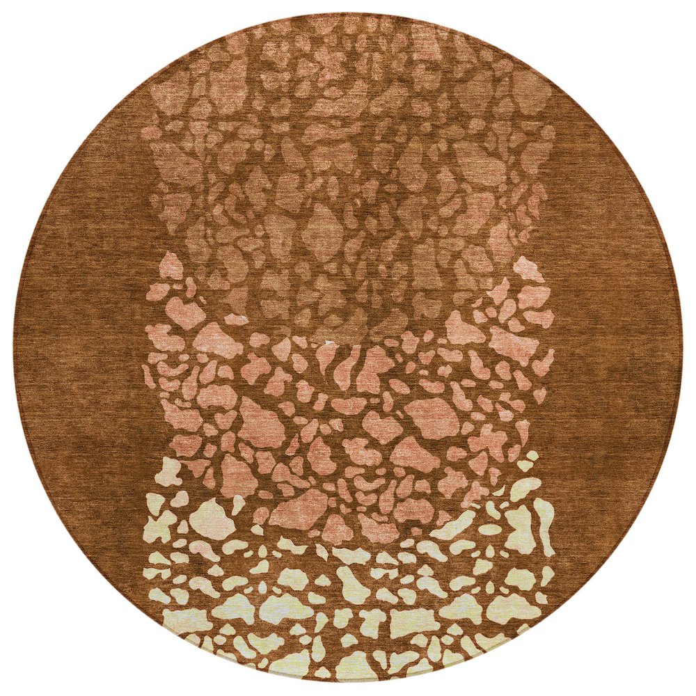 Chantille ACN643 Orange 8' x 8' Rug. Picture 1