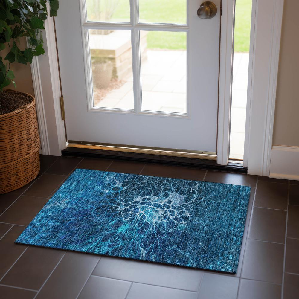 Chantille ACN652 Blue 1'8" x 2'6" Rug. Picture 7