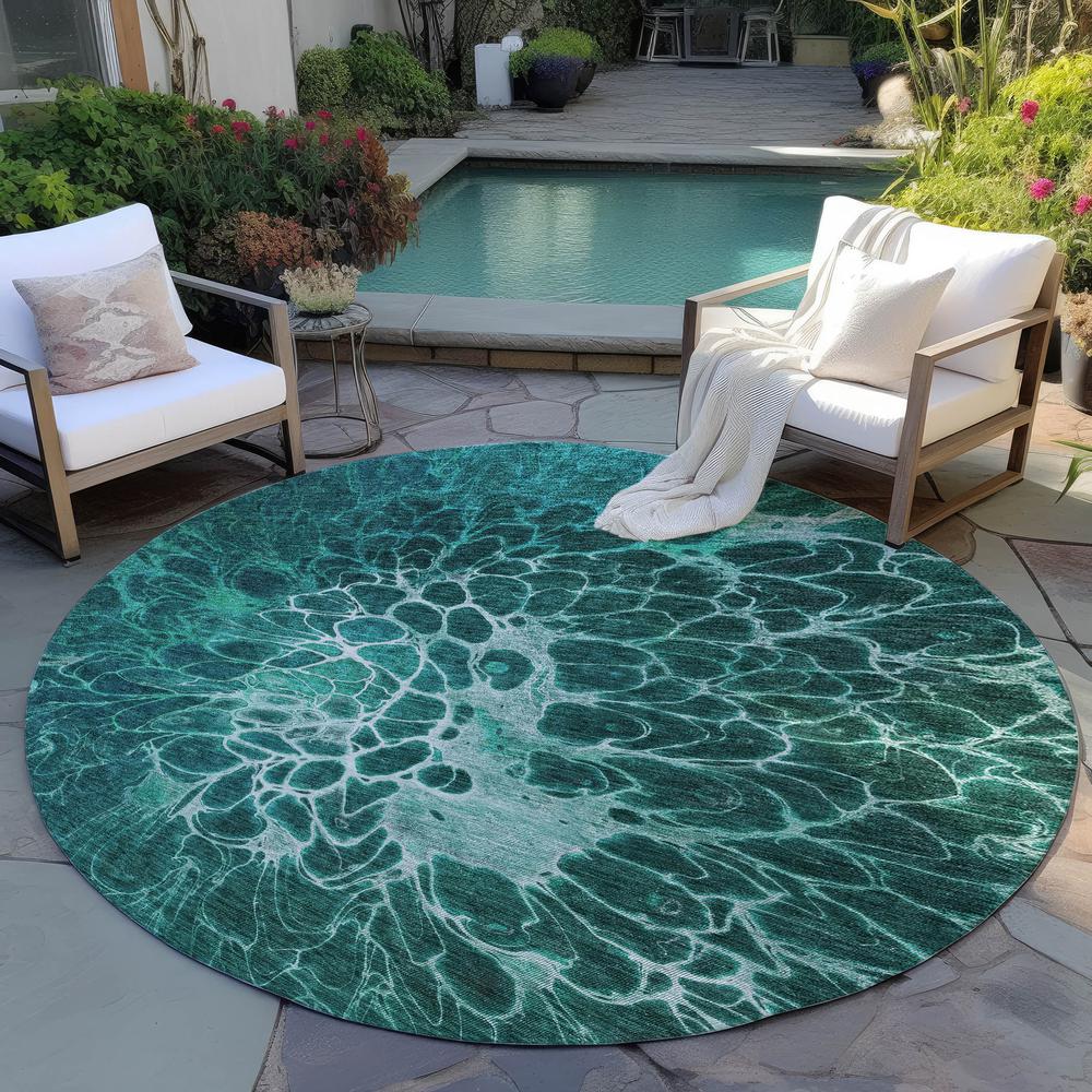 Chantille ACN652 Teal 8' x 8' Rug. Picture 7