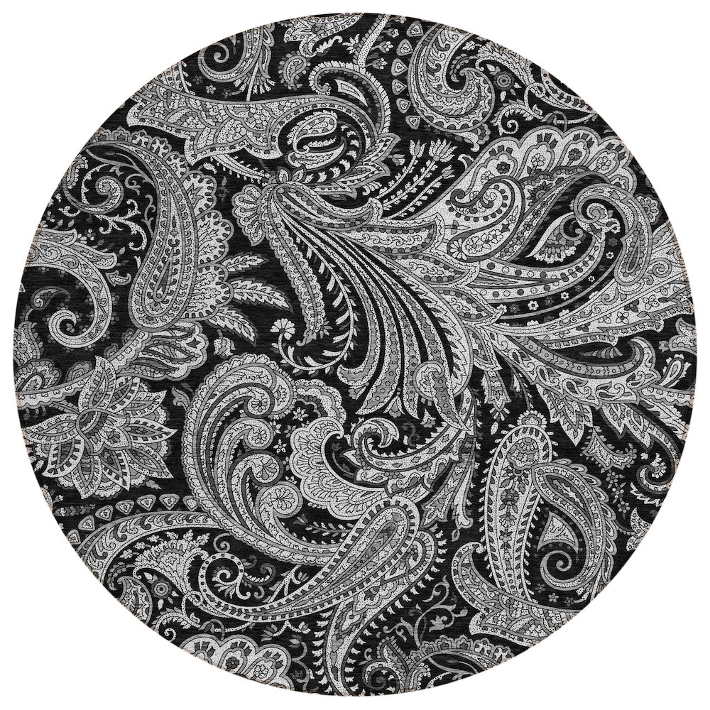Chantille ACN654 Black 8' x 8' Rug. Picture 1