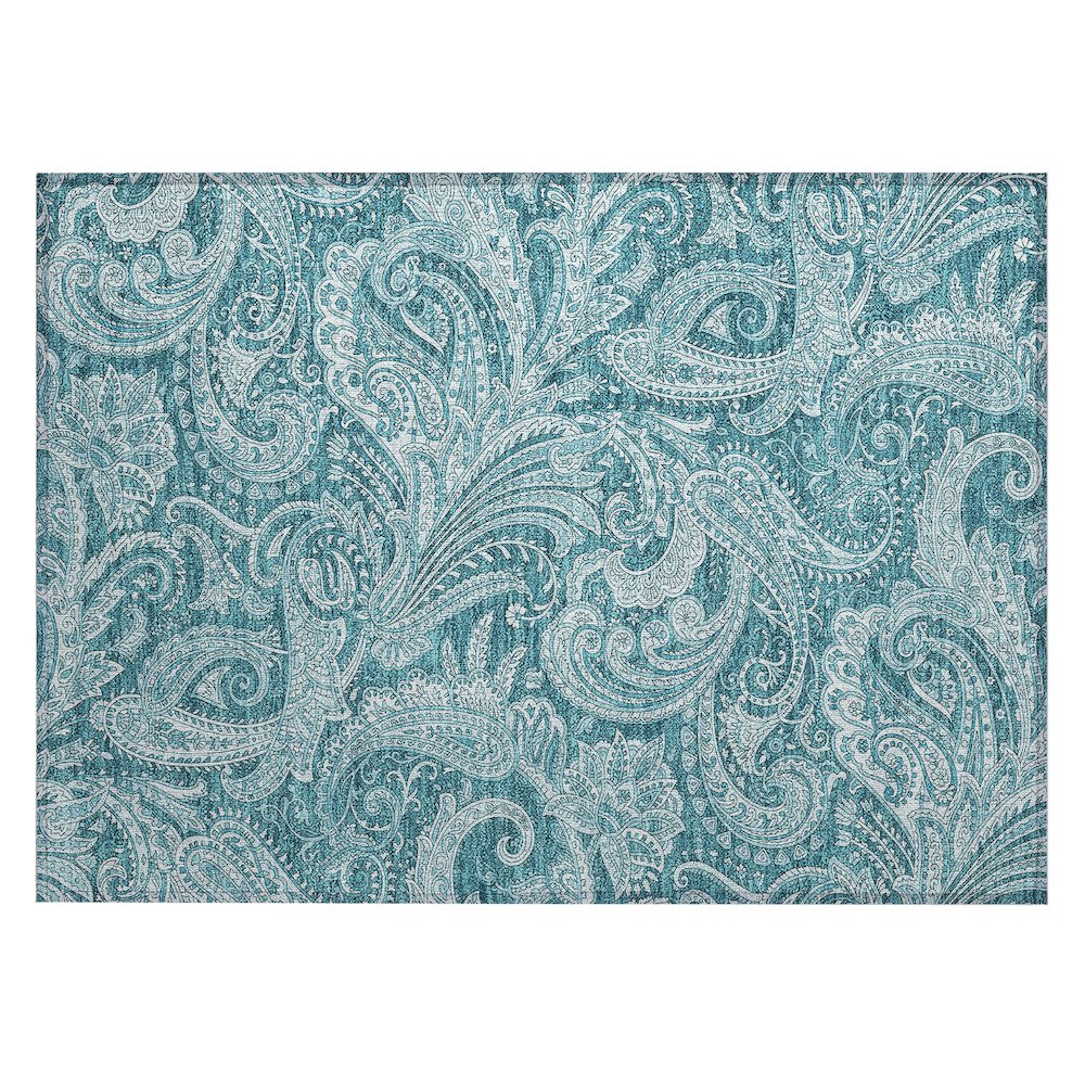 Chantille ACN654 Teal 1'8" x 2'6" Rug. Picture 1