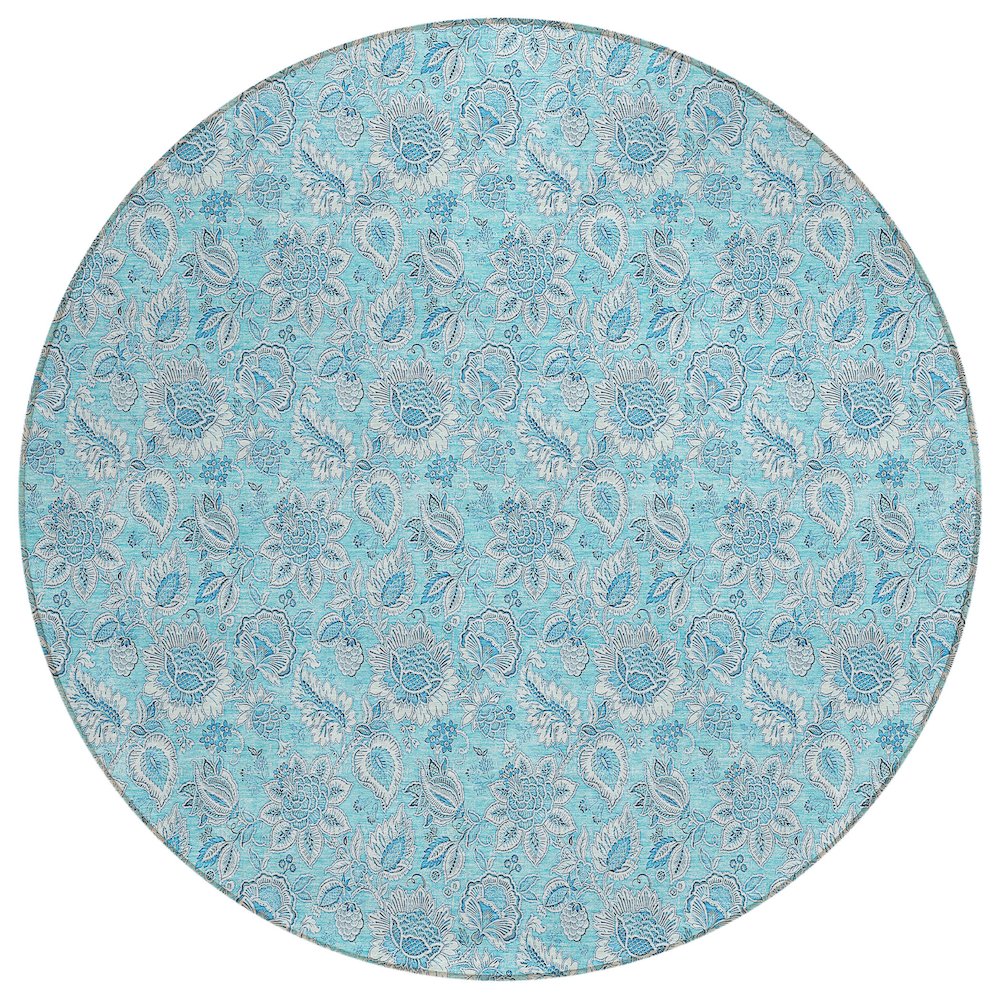 Chantille ACN662 Teal 8' x 8' Rug. Picture 1