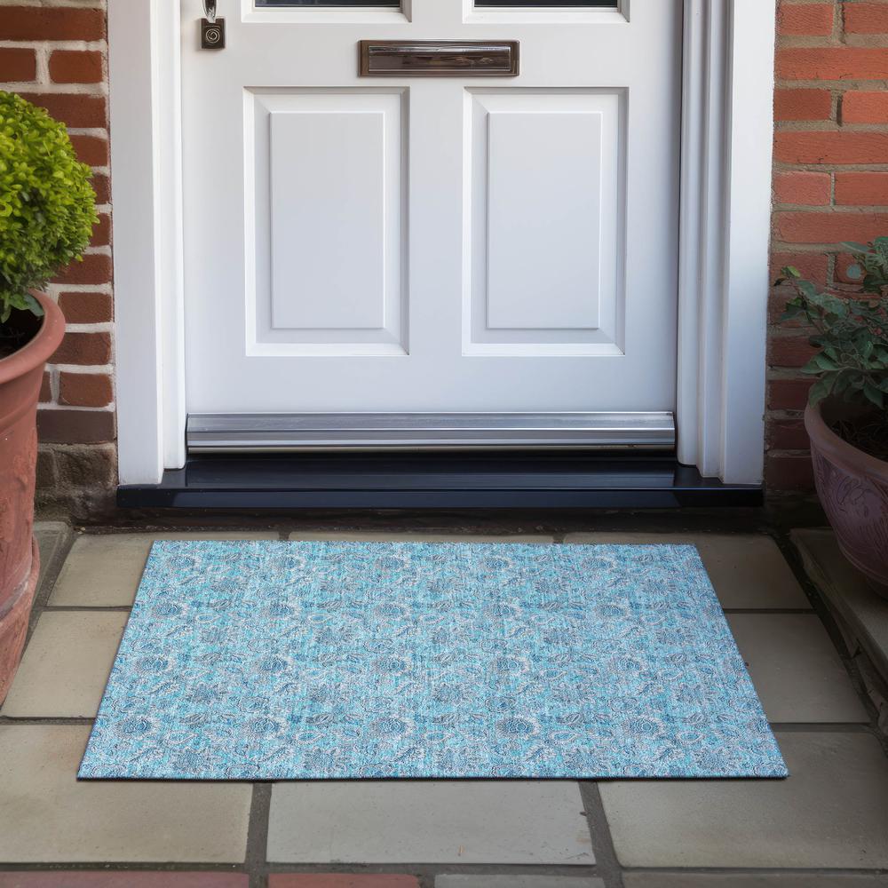 Chantille ACN662 Teal 1'8" x 2'6" Rug. Picture 7