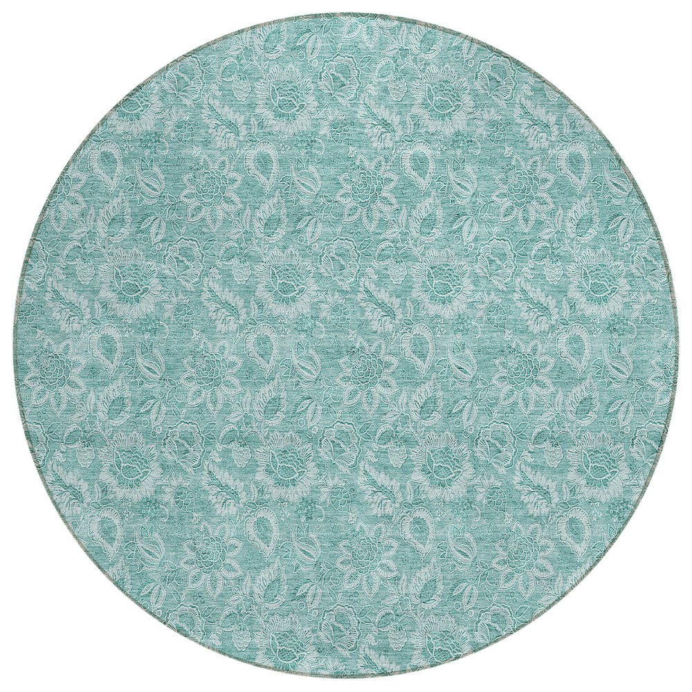Chantille ACN662 Teal 8' x 8' Rug. Picture 1