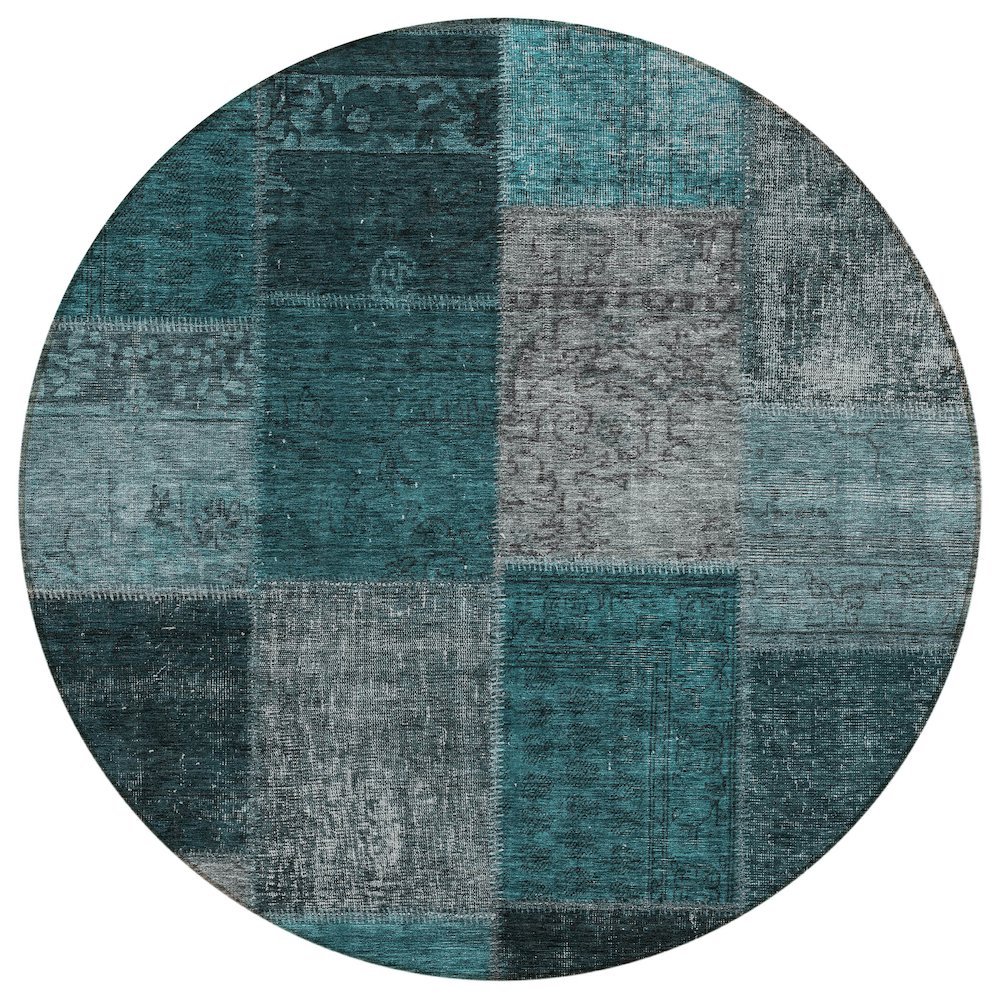 Chantille ACN663 Teal 8' x 8' Rug. Picture 1