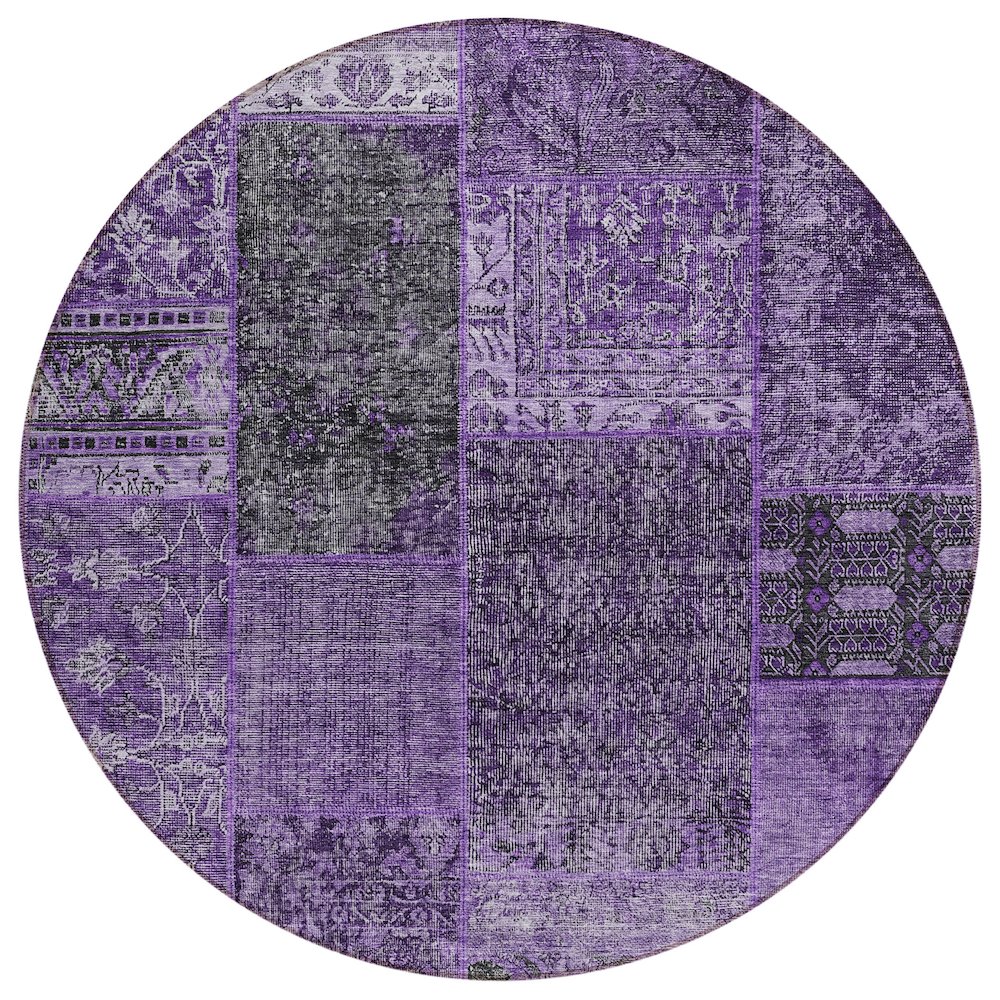 Chantille ACN669 Purple 8' x 8' Rug. Picture 1
