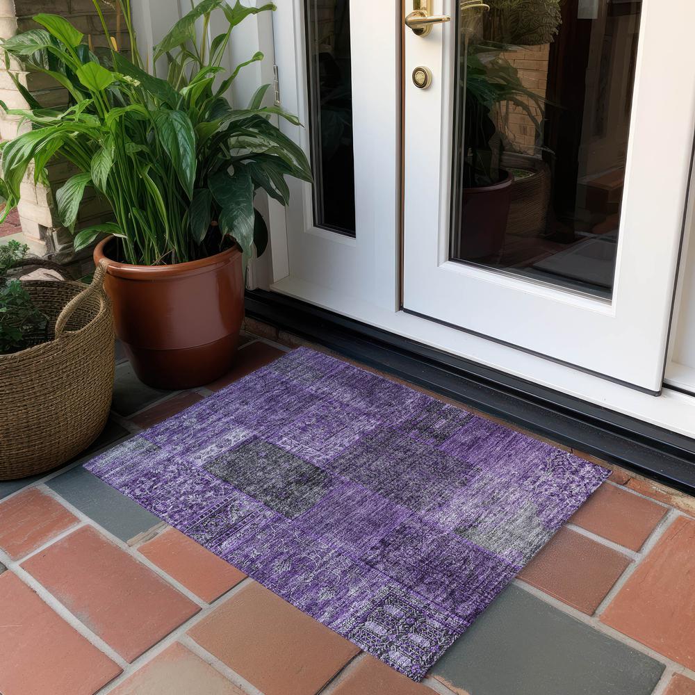 Chantille ACN669 Purple 1'8" x 2'6" Rug. Picture 7