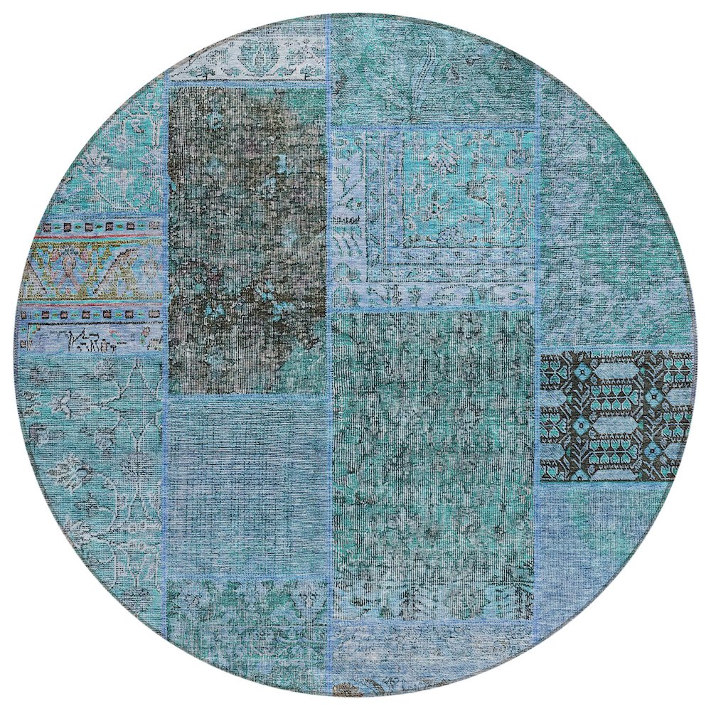 Chantille ACN669 Teal 8' x 8' Rug. Picture 1