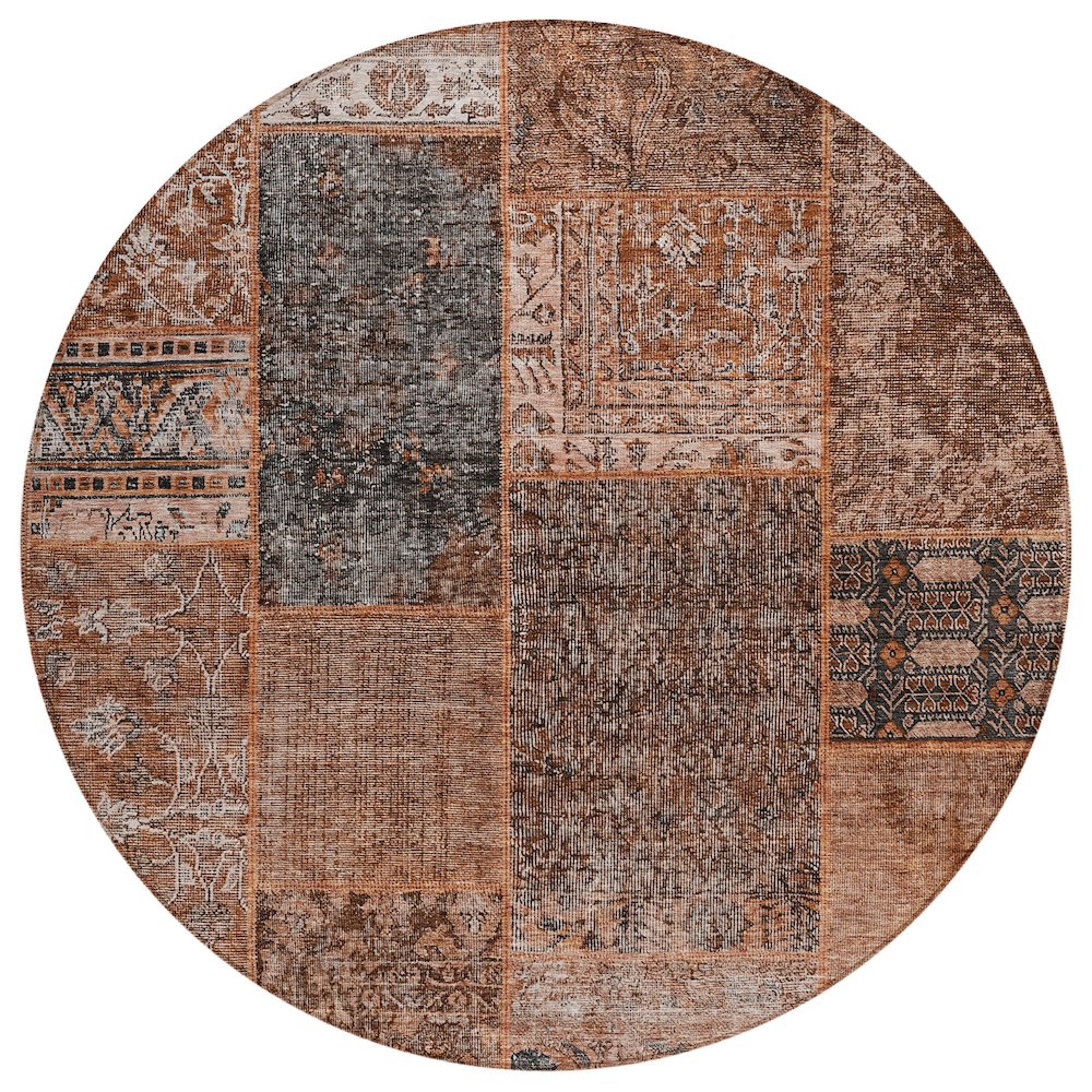 Chantille ACN669 Orange 8' x 8' Rug. Picture 1
