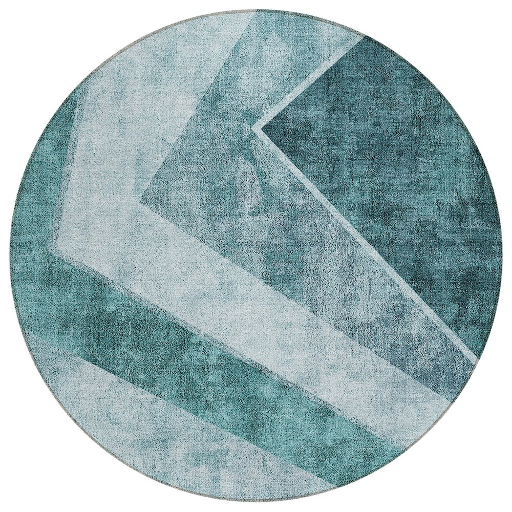 Chantille ACN671 Teal 8' x 8' Rug. Picture 1