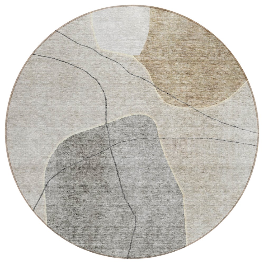 Chantille ACN672 Brown 8' x 8' Rug. Picture 1