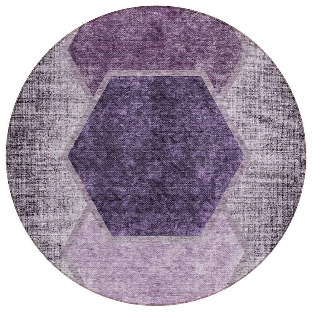 Chantille ACN679 Purple 8' x 8' Rug. Picture 1