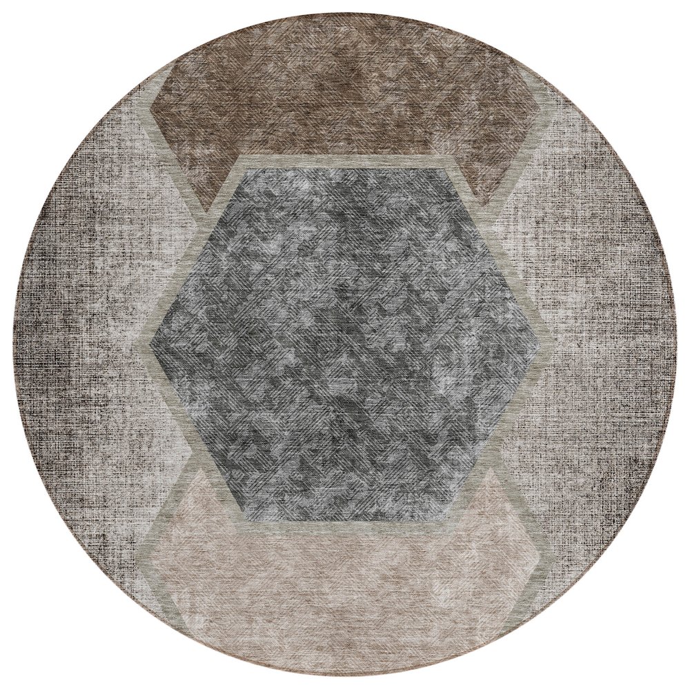 Chantille ACN679 Brown 8' x 8' Rug. Picture 1
