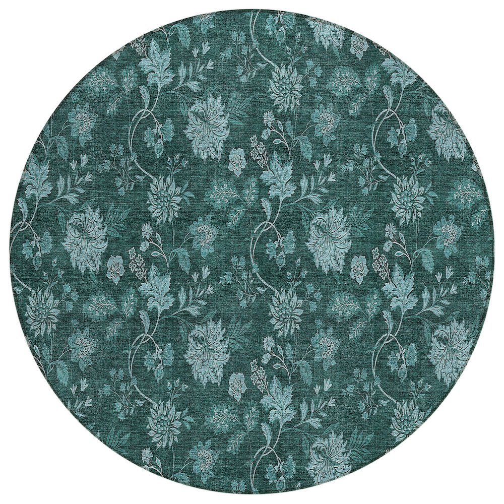 Chantille ACN680 Teal 8' x 8' Rug. Picture 1