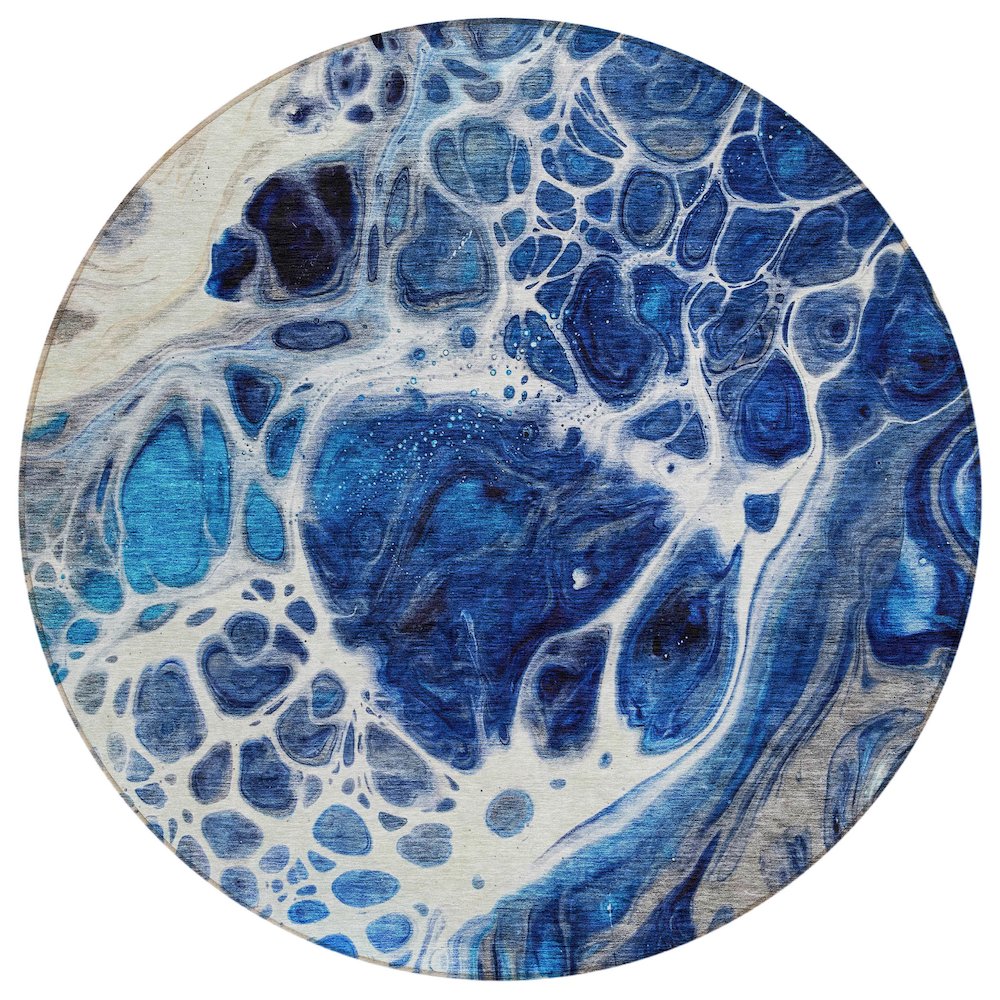 Chantille ACN682 Blue 8' x 8' Rug. Picture 1