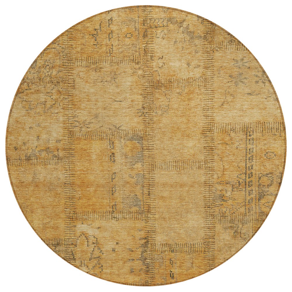 Chantille ACN685 Orange 8' x 8' Rug. Picture 1