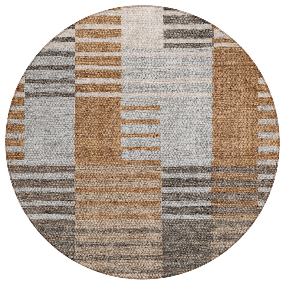 Chantille ACN687 Orange 8' x 8' Rug. Picture 1