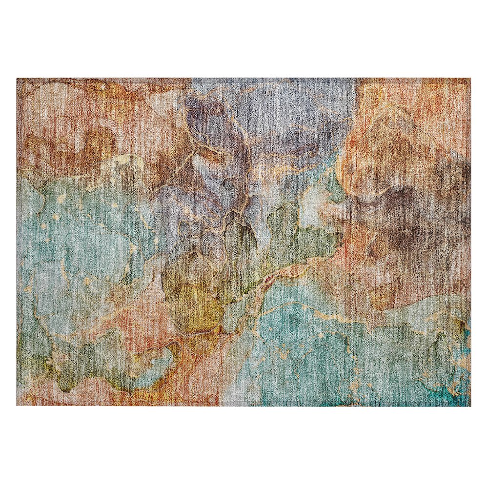Chantille ACN689 Orange 1'8" x 2'6" Rug. Picture 1