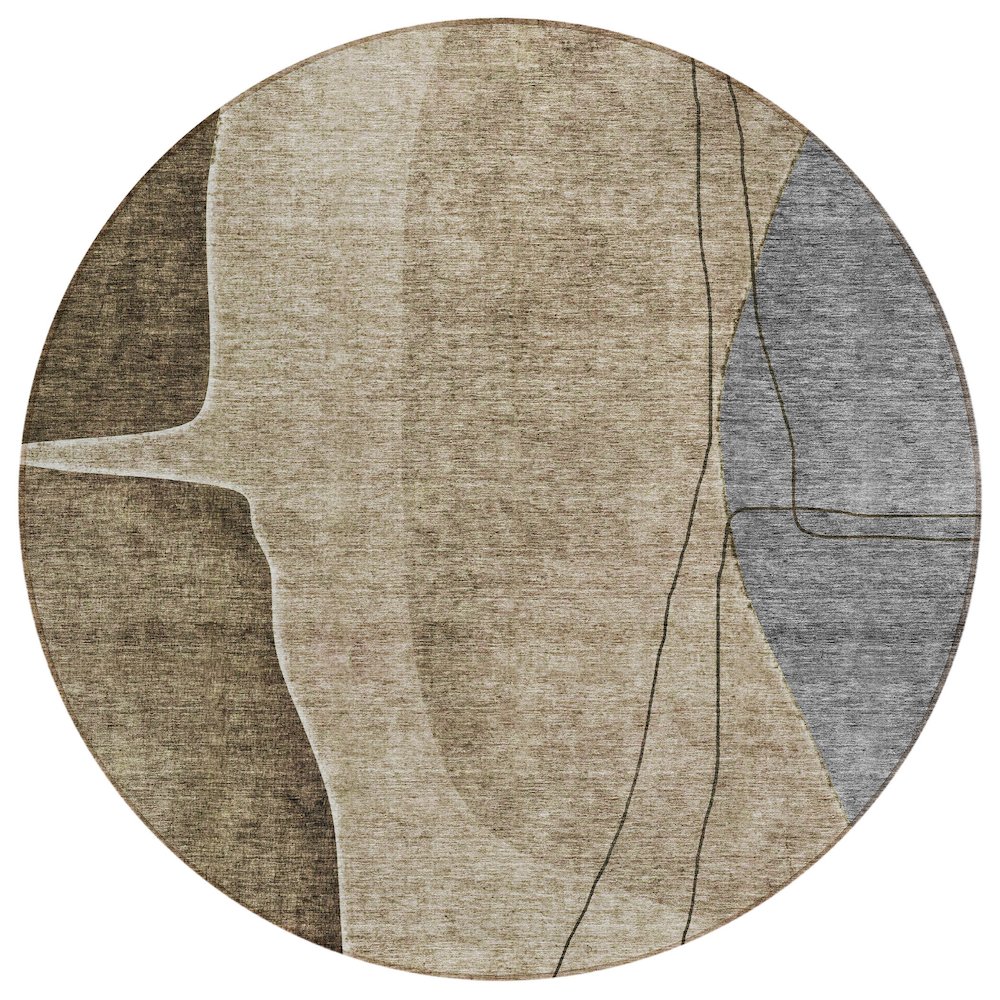 Chantille ACN696 Brown 8' x 8' Rug. Picture 1
