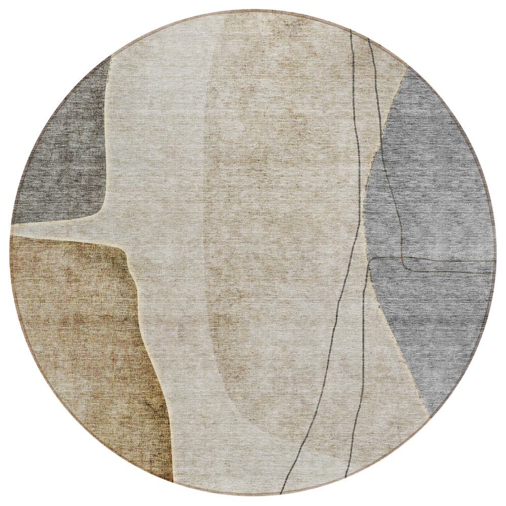 Chantille ACN696 Brown 8' x 8' Rug. Picture 1
