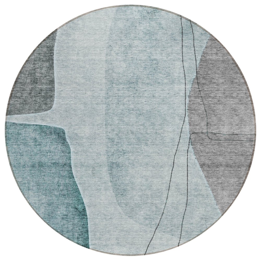 Chantille ACN696 Teal 8' x 8' Rug. Picture 1
