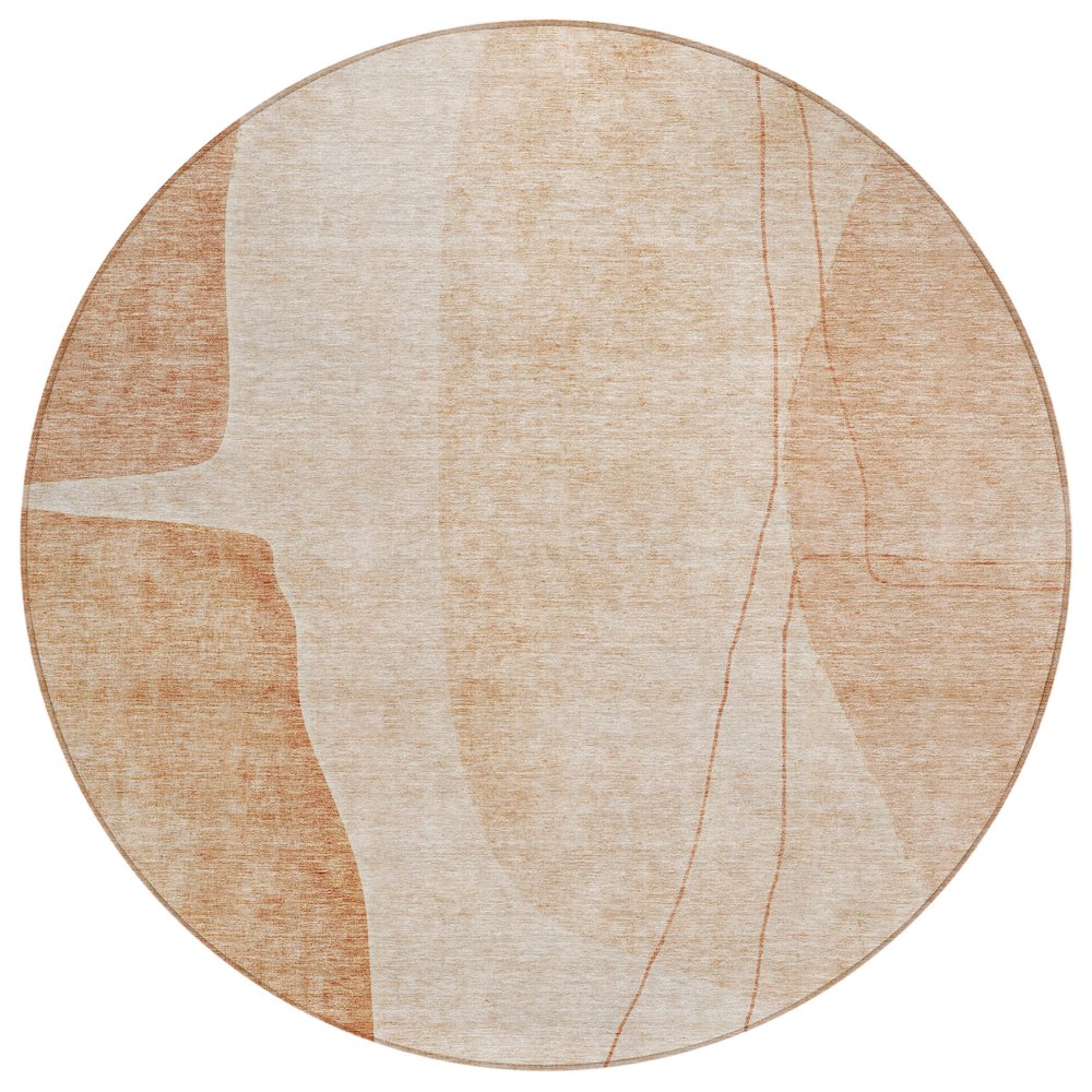 Chantille ACN696 Orange 8' x 8' Rug. Picture 1