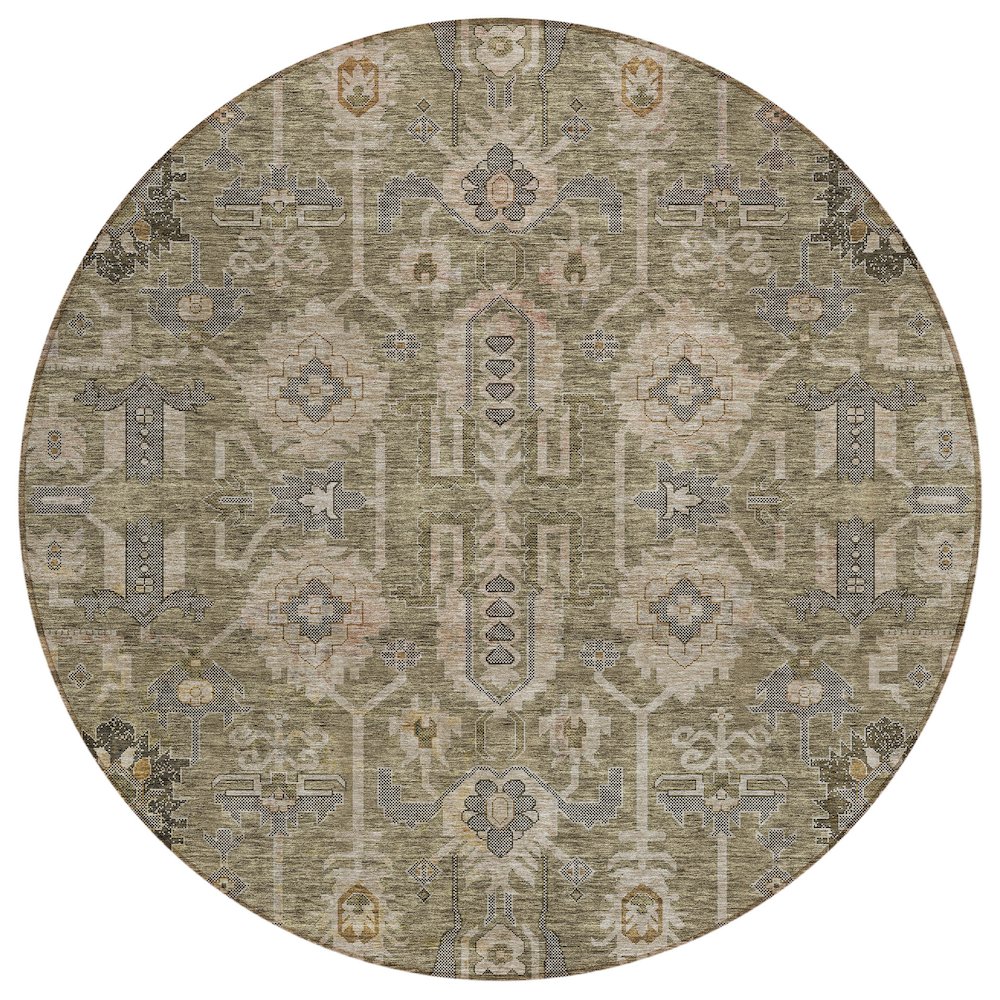 Chantille ACN697 Brown 8' x 8' Rug. Picture 1