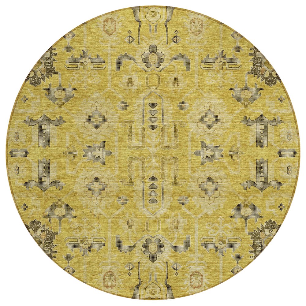 Chantille ACN697 Gold 8' x 8' Rug. Picture 1