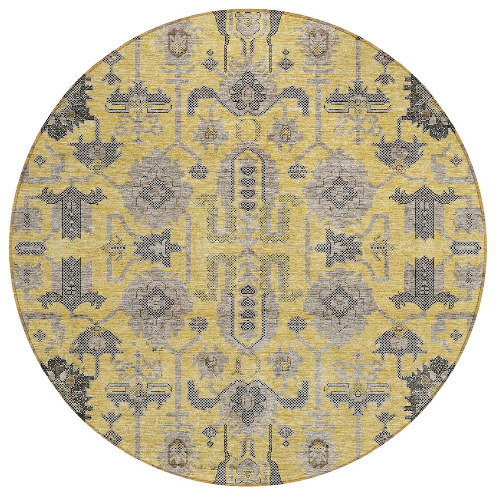 Chantille ACN697 Gold 8' x 8' Rug. Picture 1