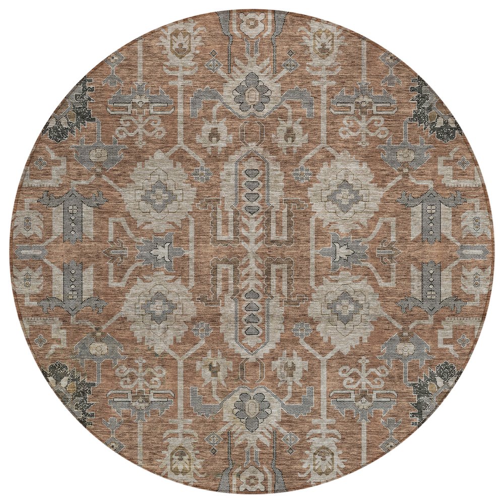Chantille ACN697 Orange 8' x 8' Rug. Picture 1