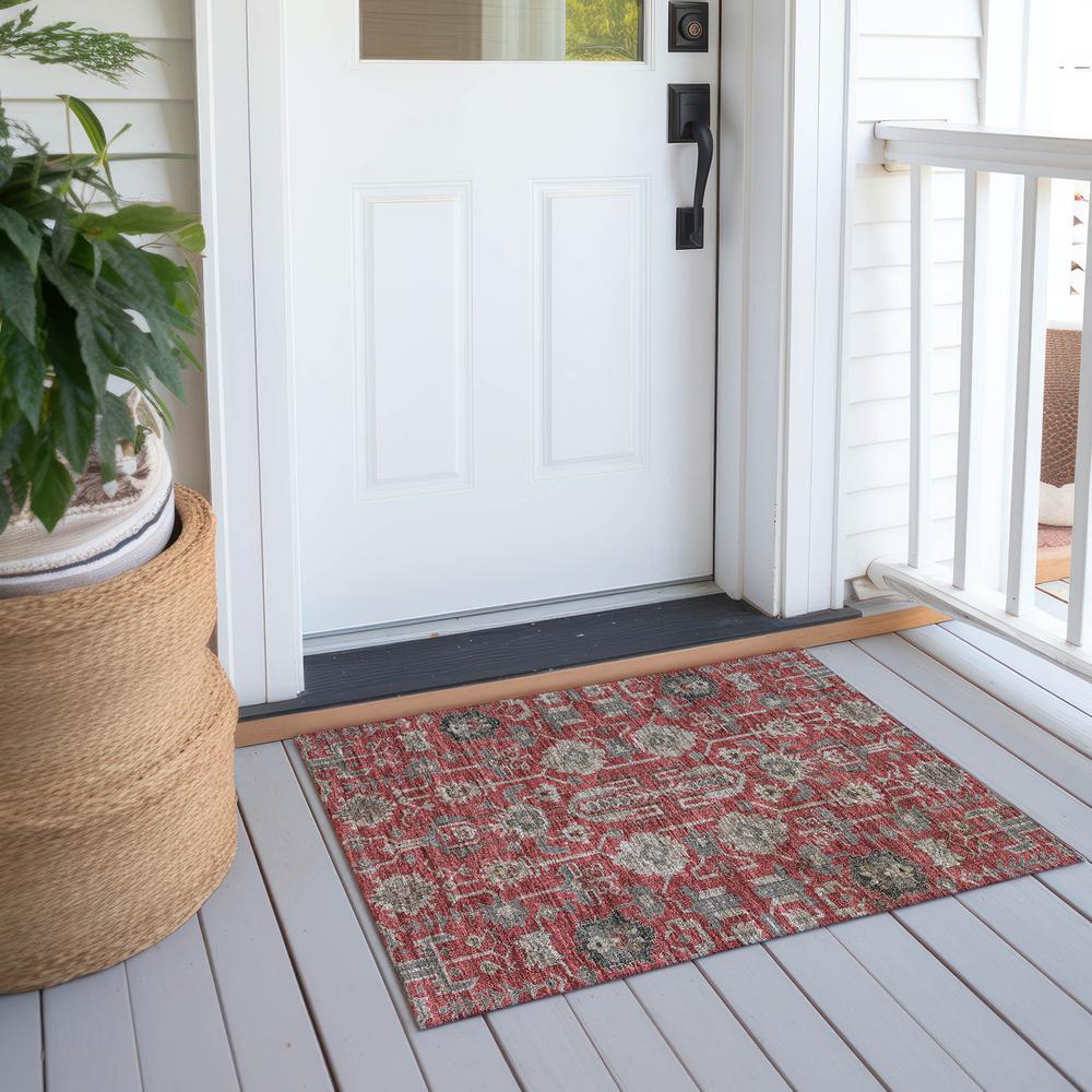 Chantille ACN697 Red 1'8" x 2'6" Rug. Picture 7